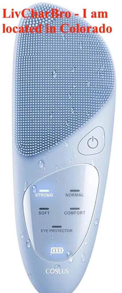 Rechargeable Waterproof Silicone Facial Cleansing Brush 4 Cleansing Modes Blue