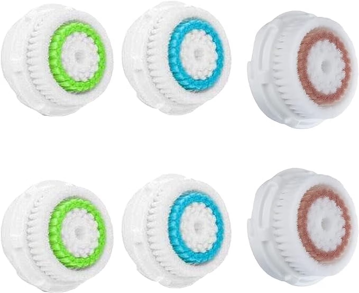 Acosexy Facial Cleansing Brush Head Replacement, 6 Count