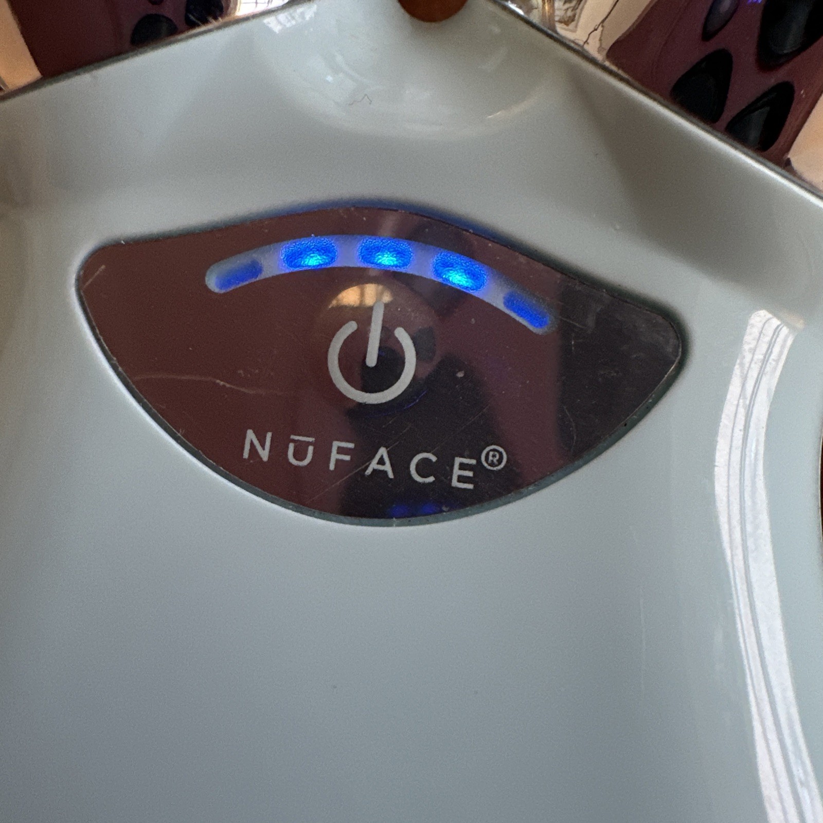 NuFACE Mini Facial Toning Device Microcurrent Face Lift Tool w/ Charger Blue