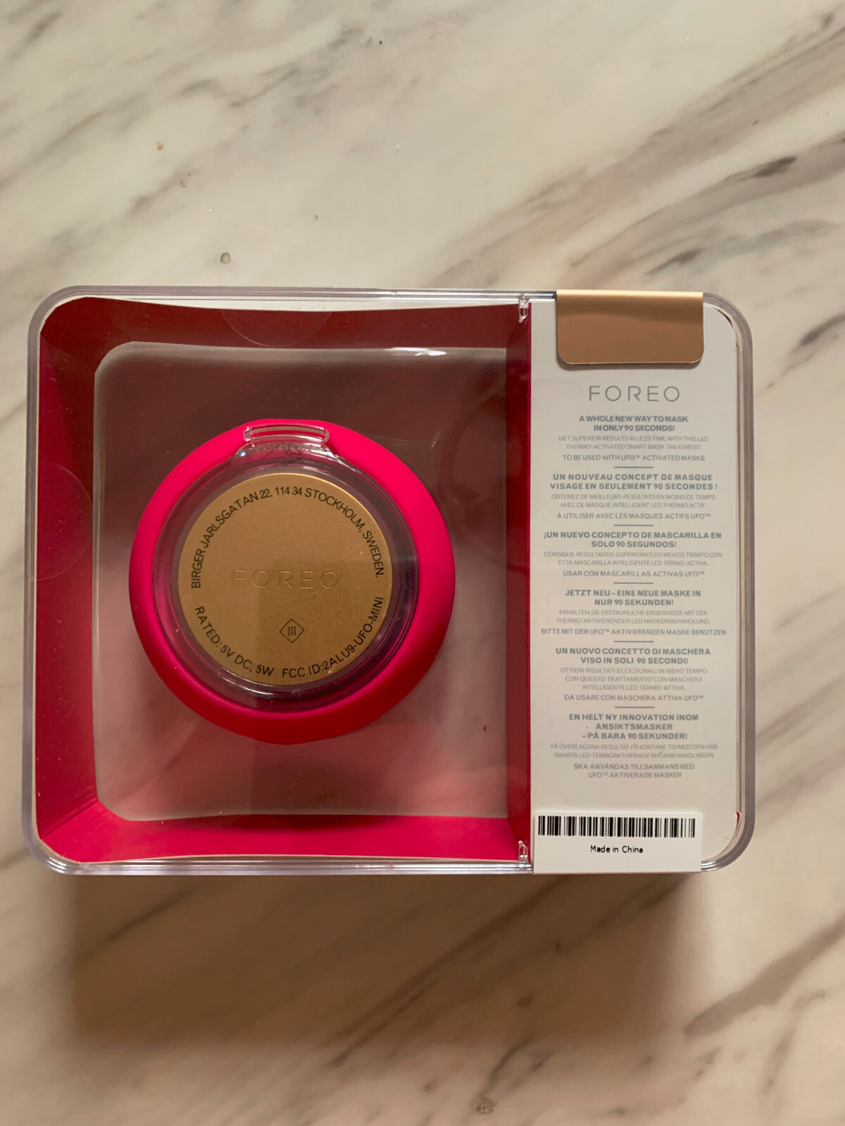 FOREO UFO mini Smart Mask Treatment Device Heat Therapy smart – Fuschia * NIB *
