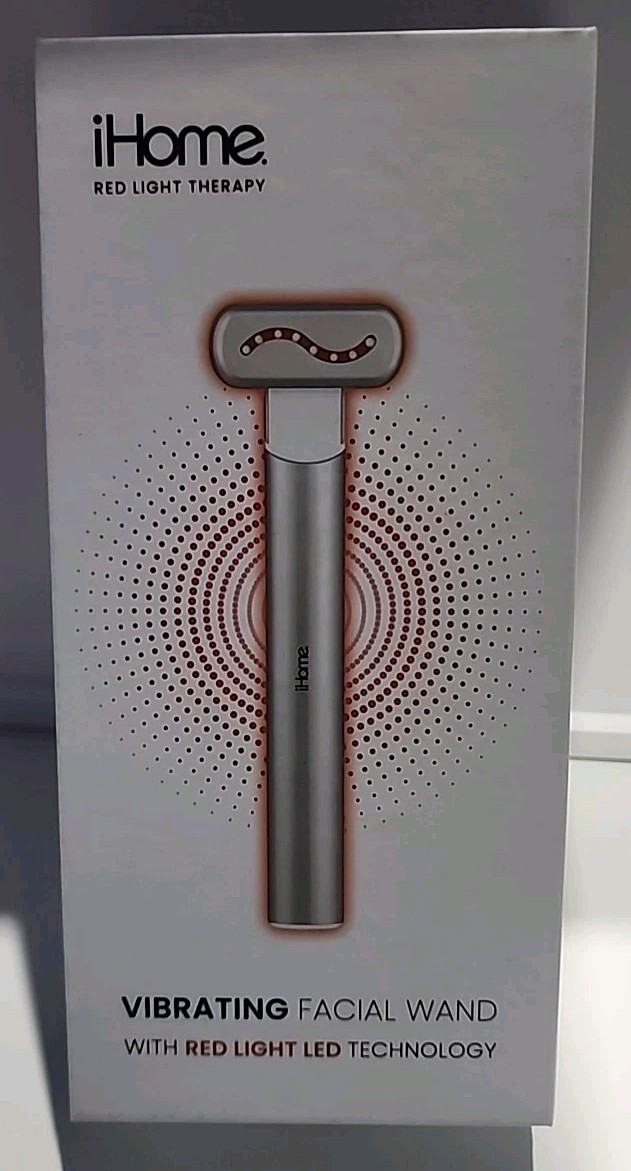 iHome ~ Red Light LED Therapy ~ Vibrating Facial Wand
