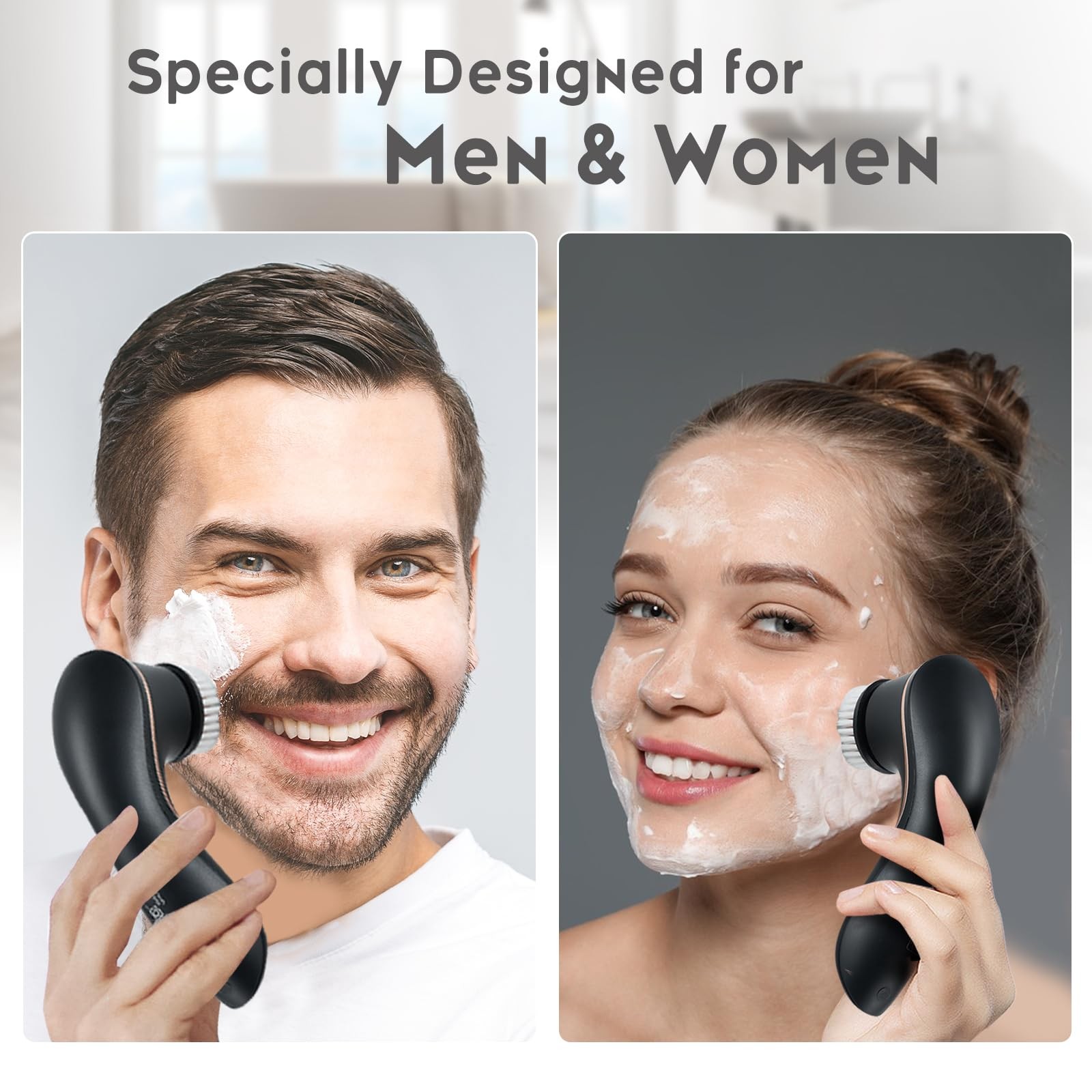 Cleansing Brush Scrubber Exfoliator Rechargeable IPX7 Waterproof Spin Cleanse…