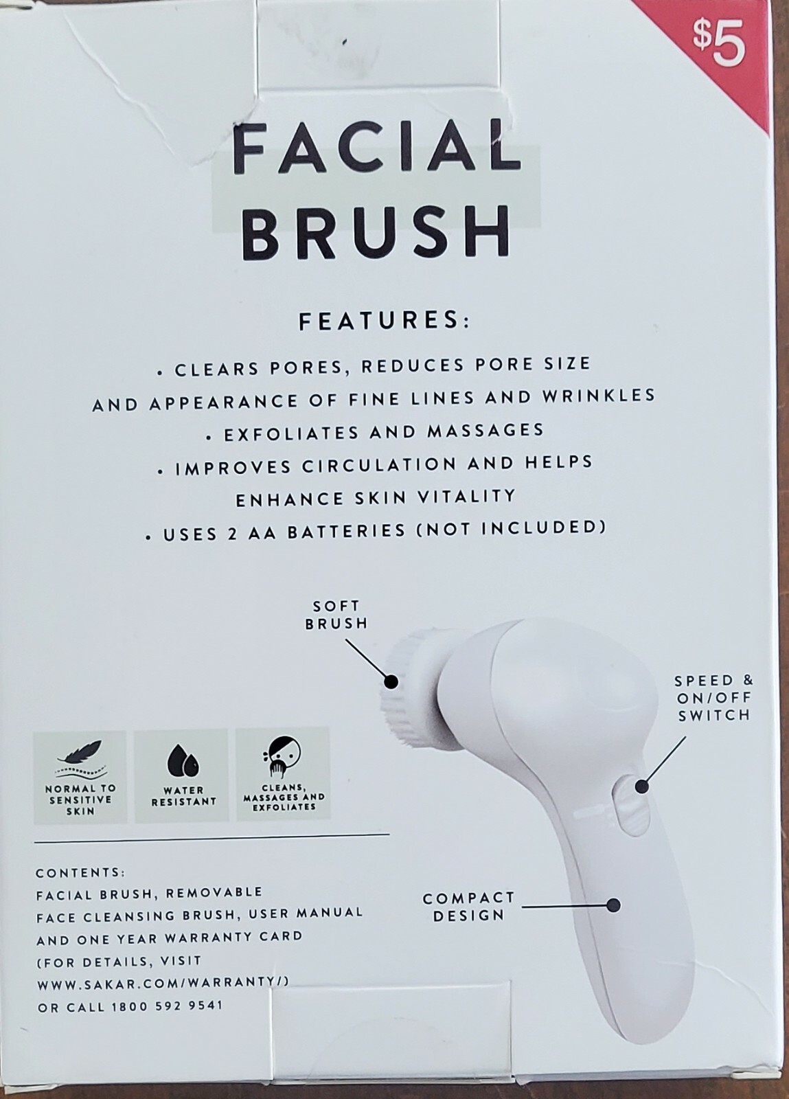 VIVITAR FACIAL BRUSH – NEW OPENED BOX