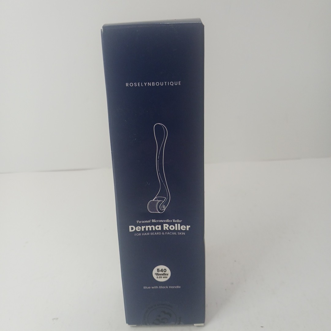 Derma Roller For Hair Beard And Facial Skin 540 NEEDLES BLUE BLACK HANDLE NIB