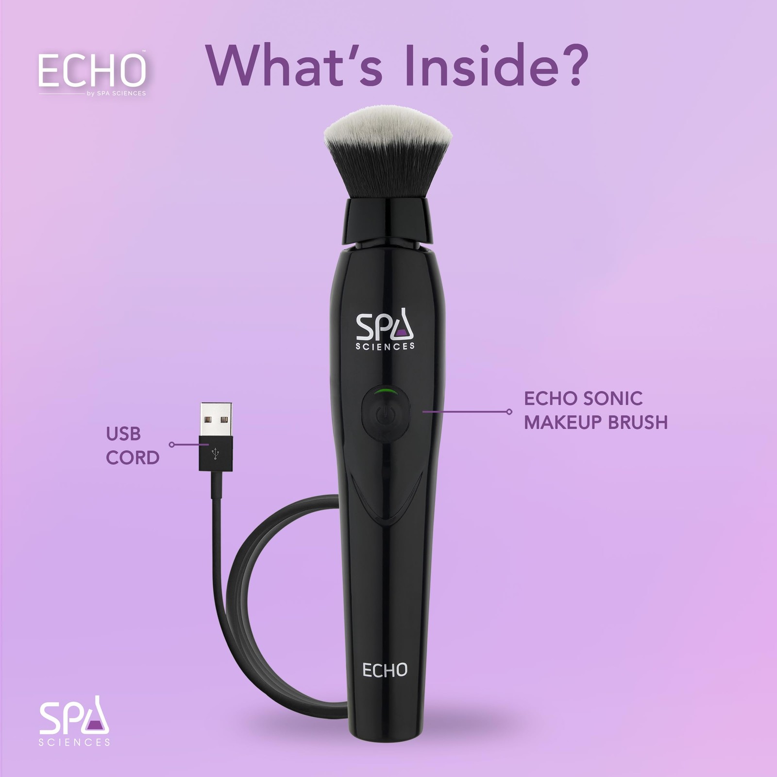 Spa Sciences Echo – Makeup Brush For Flawless Blending Contouring Highlight