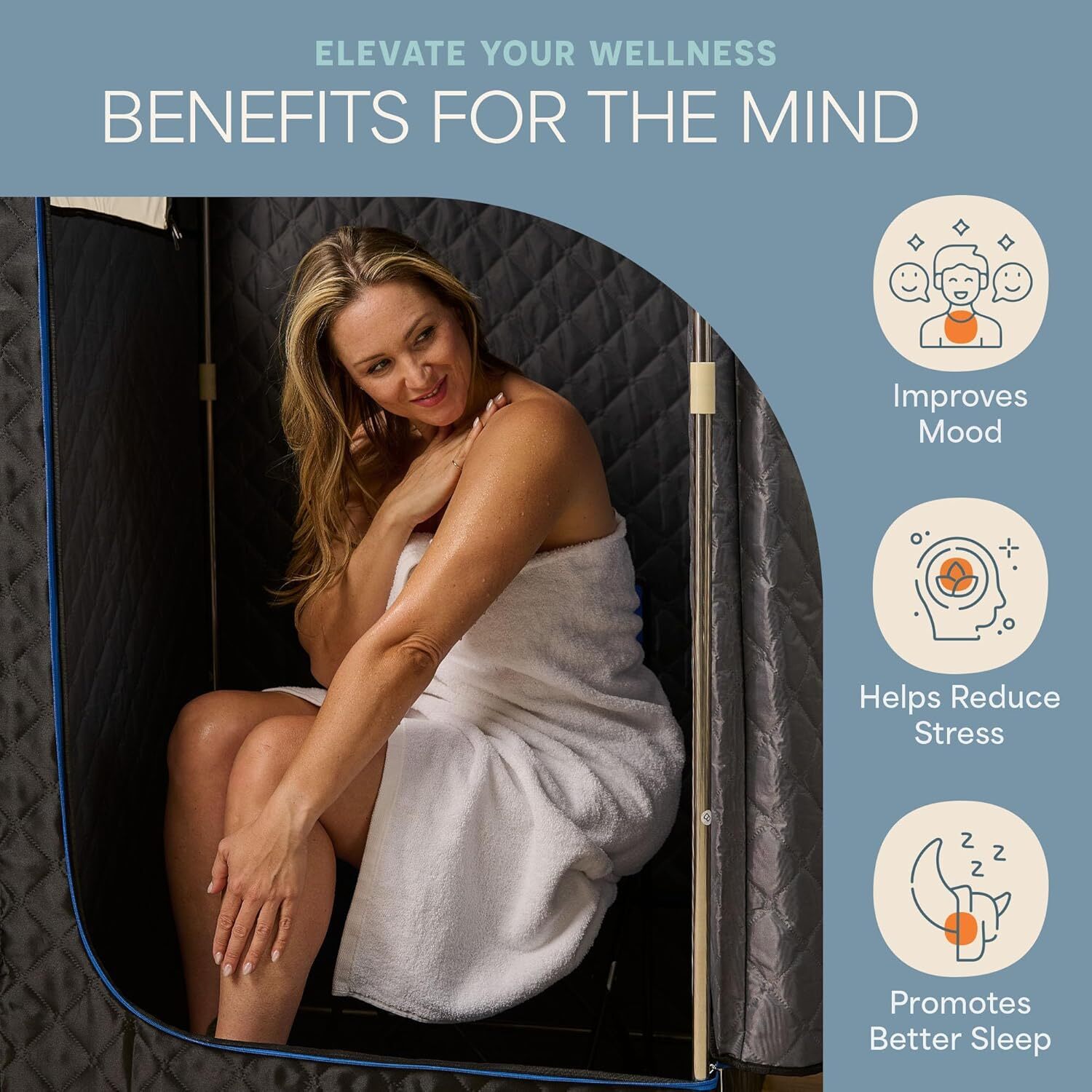 LifePro Revivify Mini Sauna Tent – Portable Steam Box with Chair, Mat, Remote