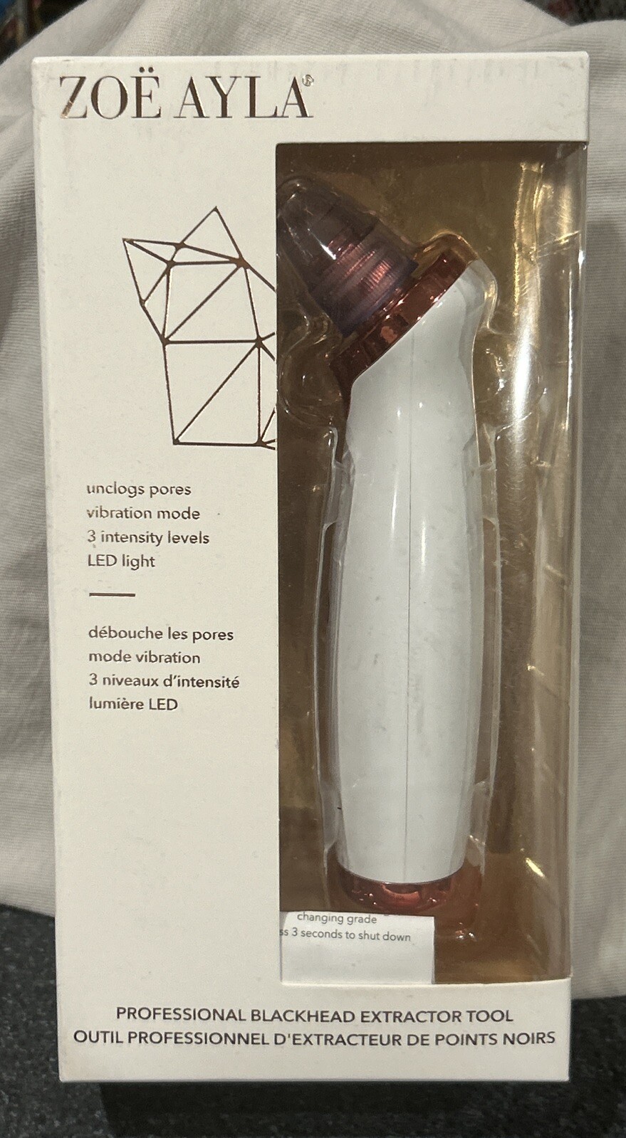 Blackhead Extractor Tool Electric Pore Vacuum 5 Probes 3 Settings Zoë Ayla NEW