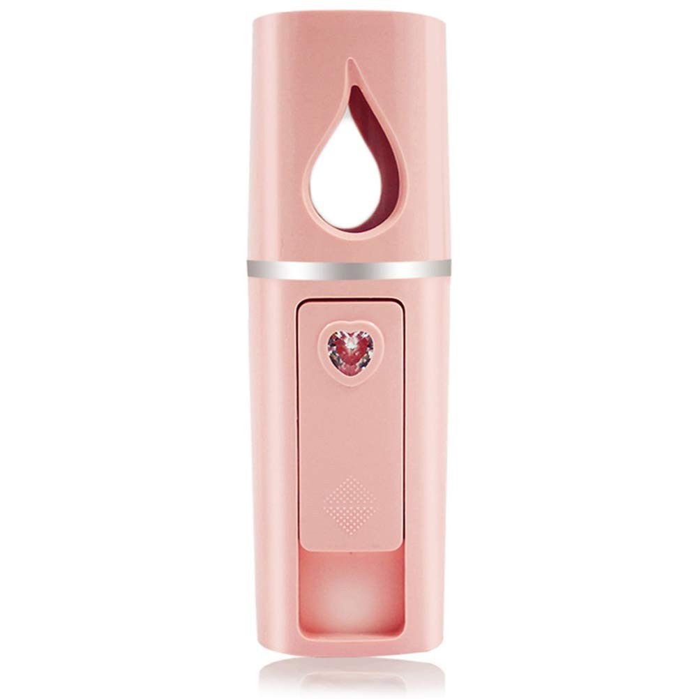 Portable Nano Facial Mister Pink with Mirror and 20ml Water Tank