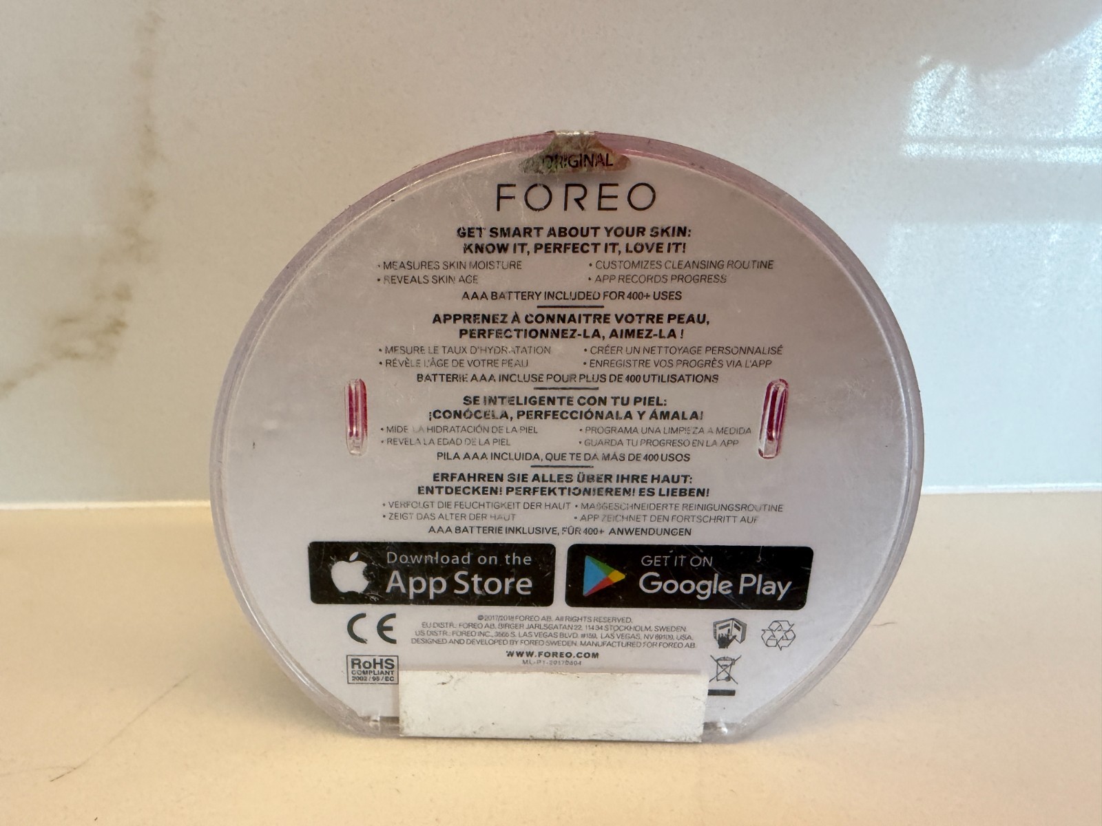 FOREO Luna Fofo Smart Facial Cleansing Brush – Silicone Pink Fuchsia – New