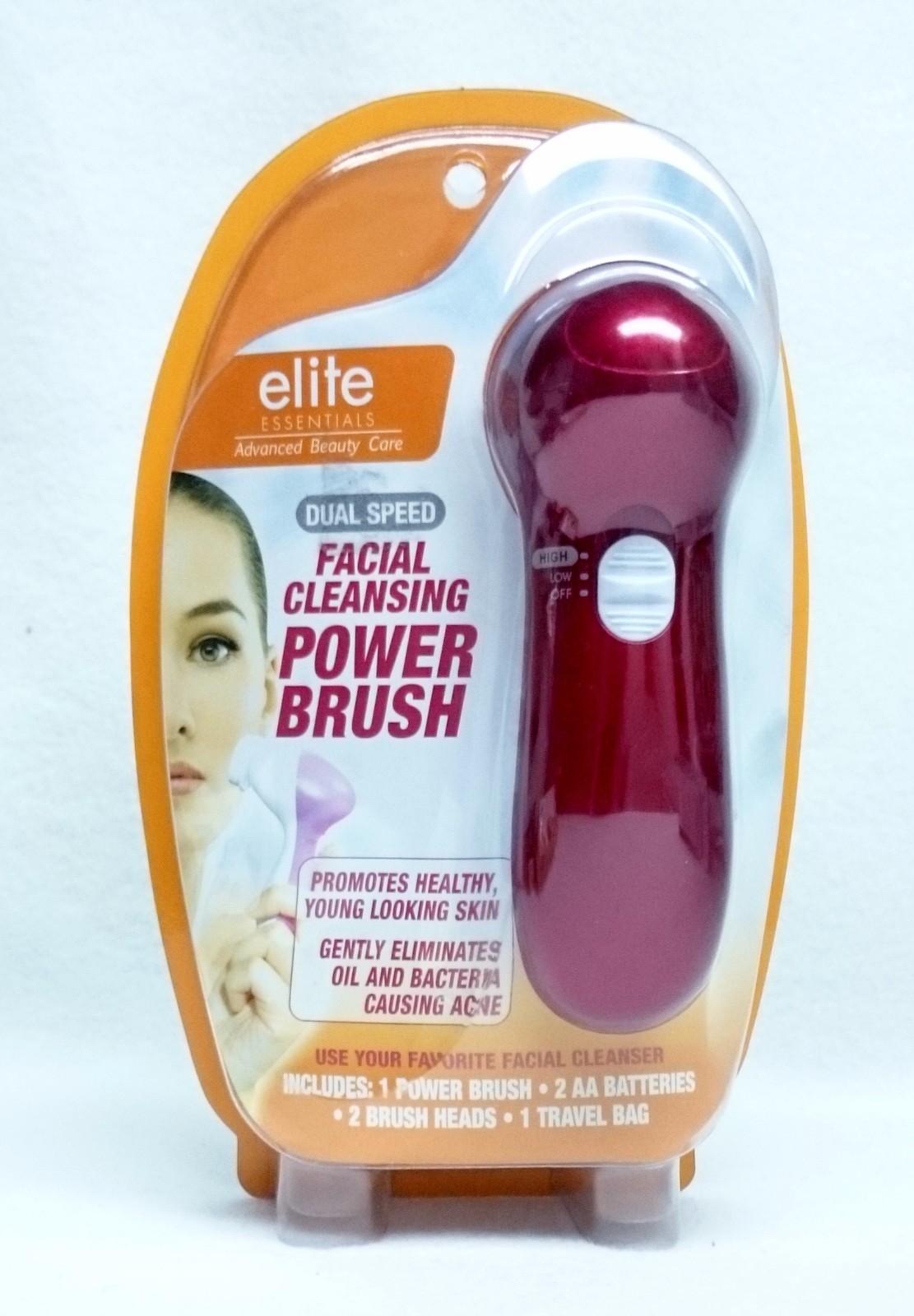 1 Elite Essentials Advanced Beauty Care Dual Speed Facial Cleansing Power Brush