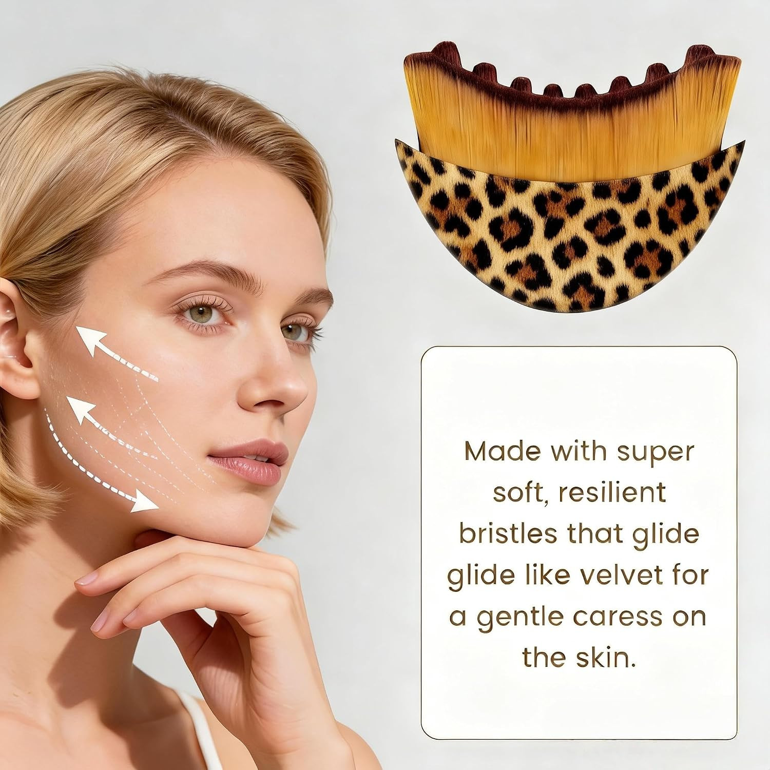 Lymphatic Contour Face Brush for Drainage & Sculpting – Manual Facial Massage…