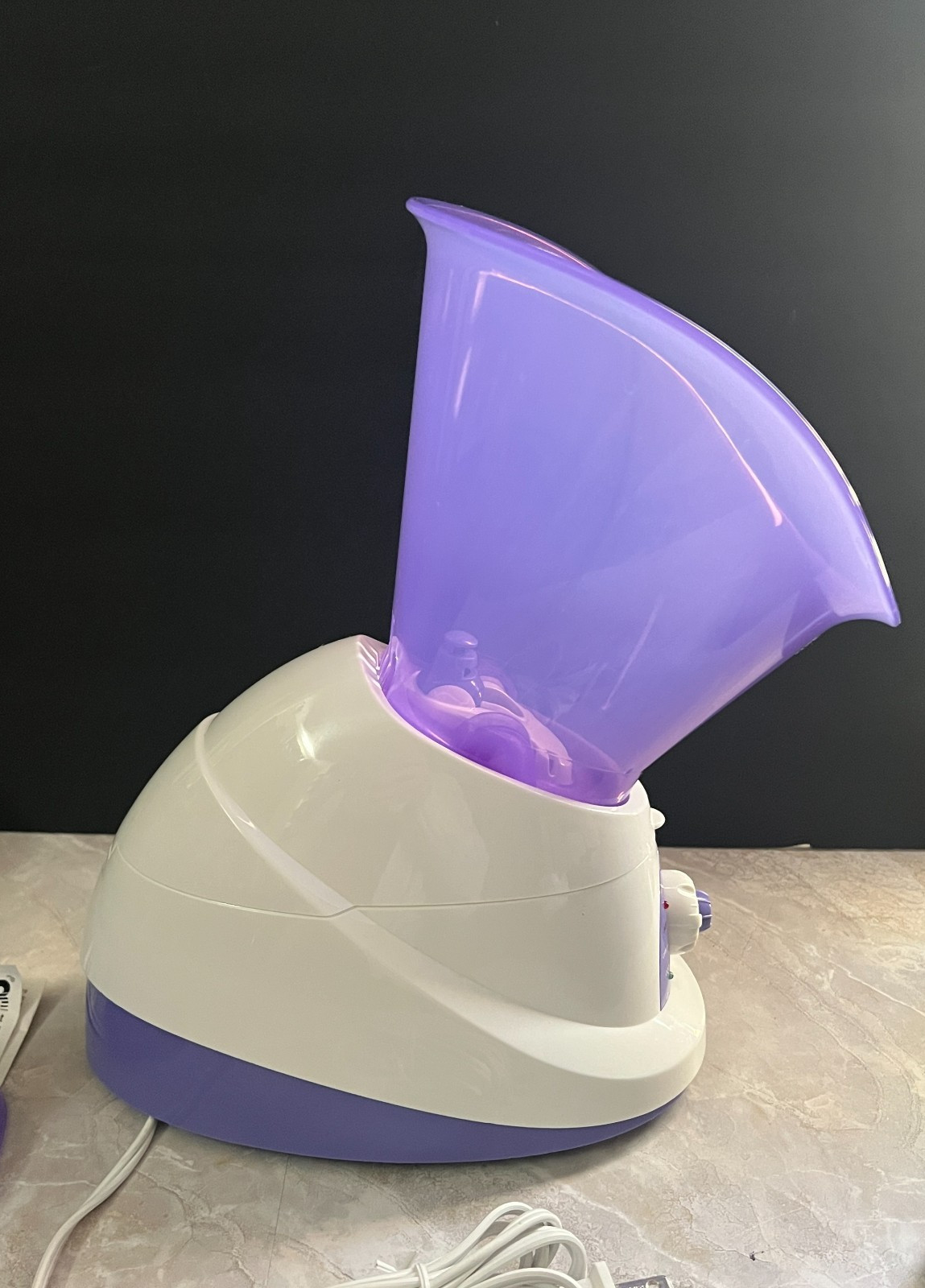 Conair 3704 White & Purple Warm Steam Cool Mist Facial Sauna