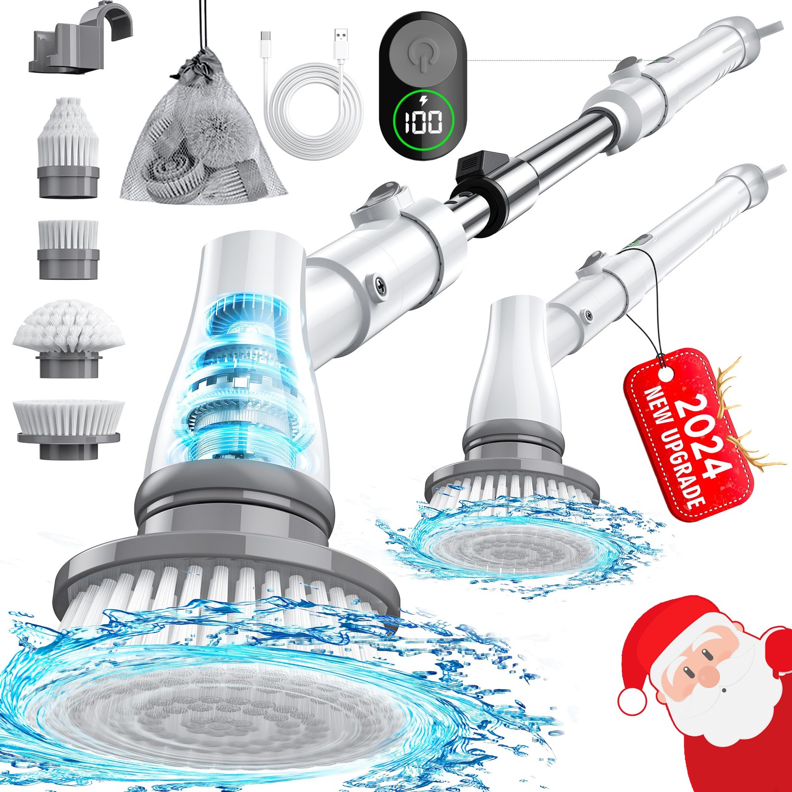 OUTRING Spin Scrubber with Big Display, Fast Charging Cordless Cleaning Brush…
