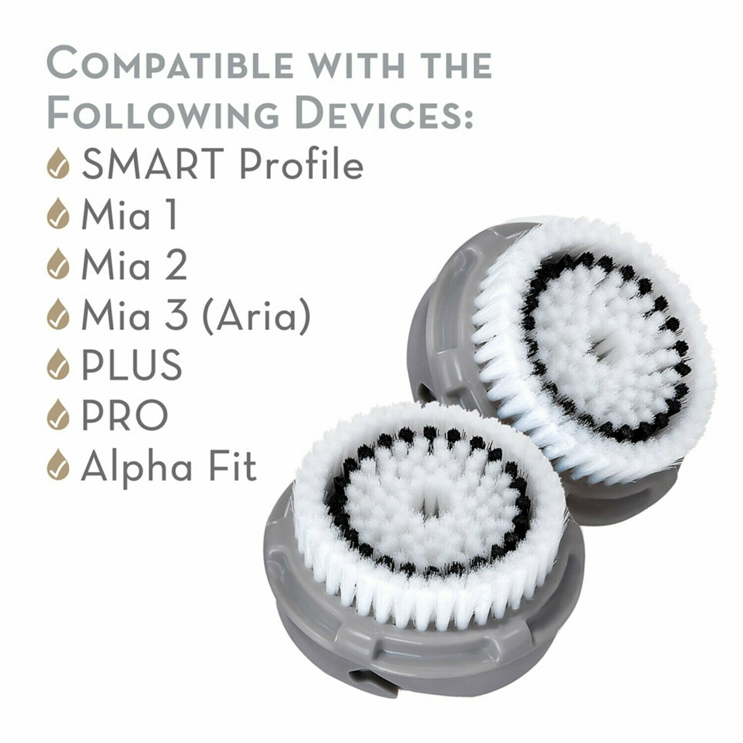 Generic Replacement Brush Head for Normal Skin Compatible w/ Clarisonic 2 Pack