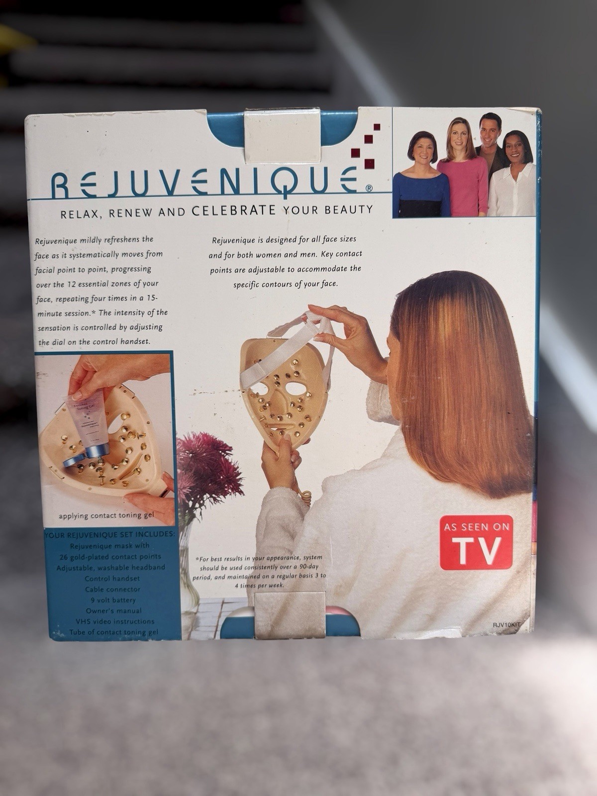 NEW Vintage 1999 Rejuvenique Facial Toning System Complete Kit Linda Evans NOS