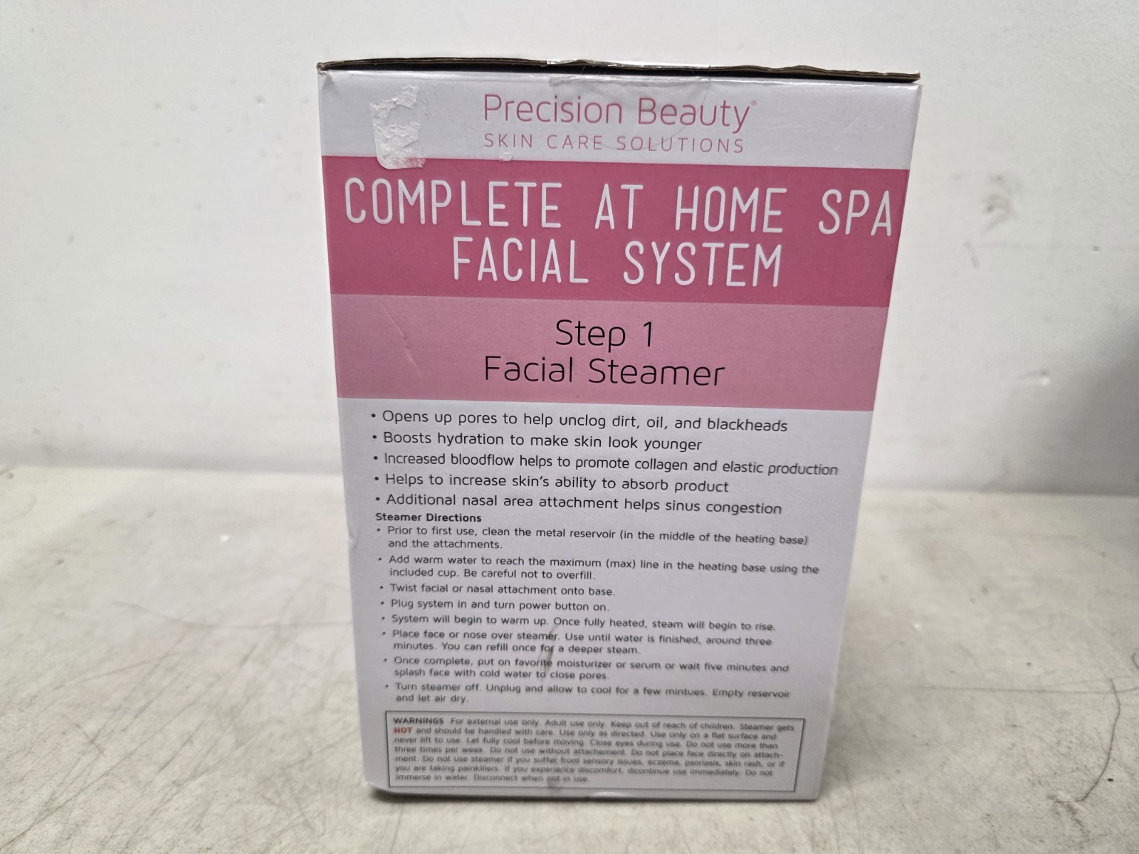 Precision Beauty Professional Facial Steamer Pink w/Nasal Attachment $49.99
