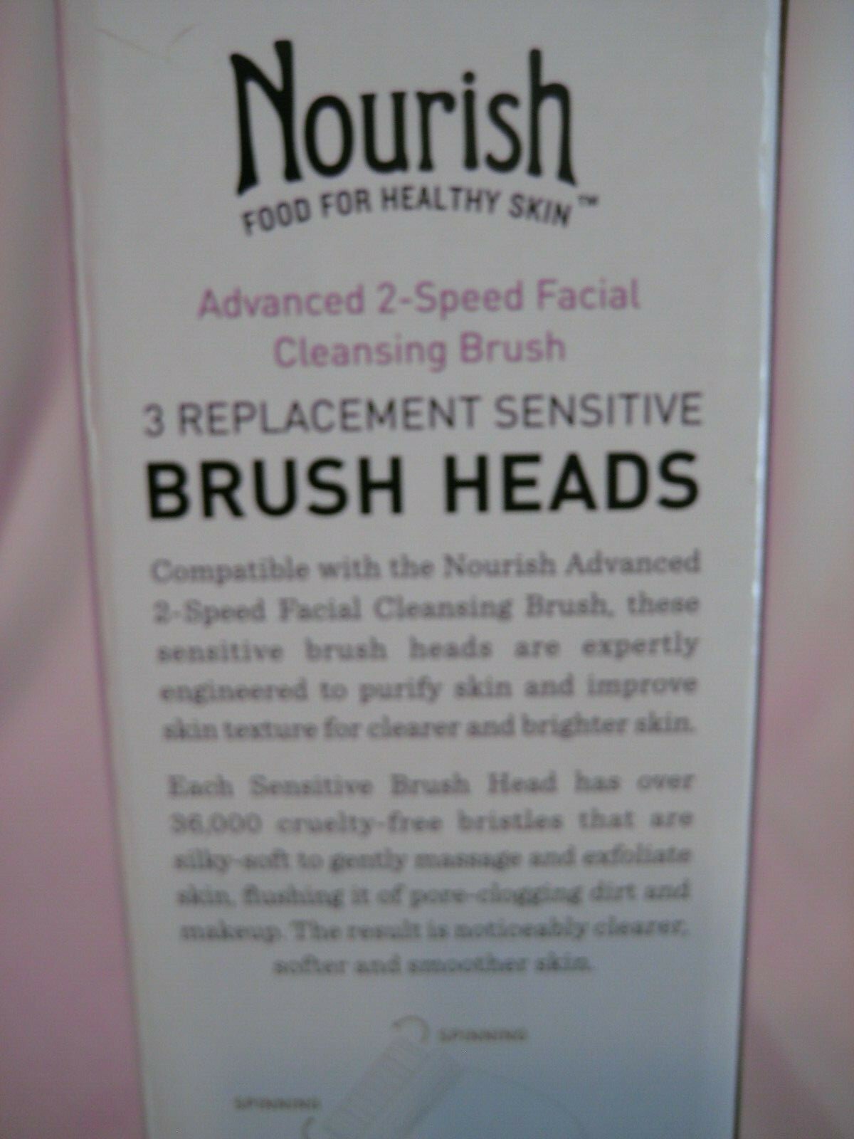 Nourish Facial Cleansing Sensitive Brush Head Replacements – 3 Pack BOX