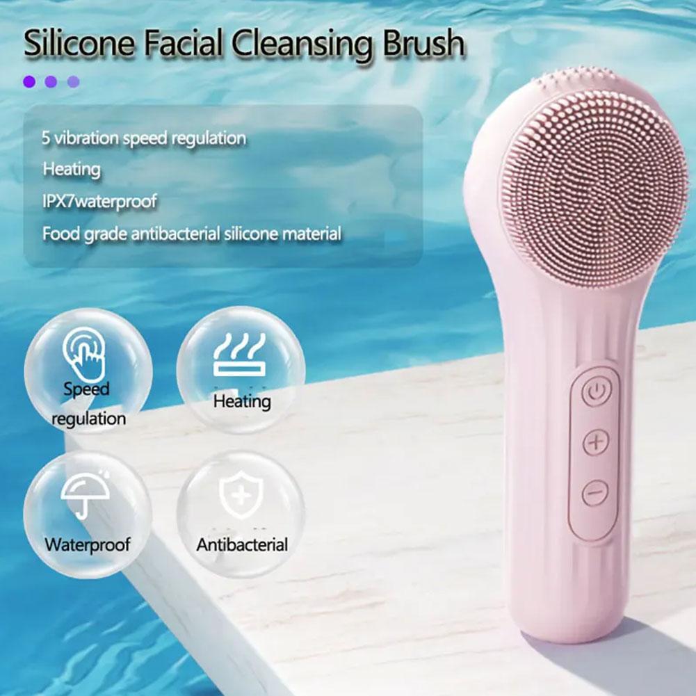 Portable Rechargeable Face Cleaning Scrubber Electronic Skin Care Brush Home Use