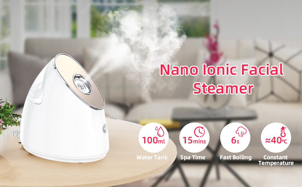 Zenpy Nano Ionic Facial Steamer – Warm Mist Face Spa Humidifier – 100ml Open Box