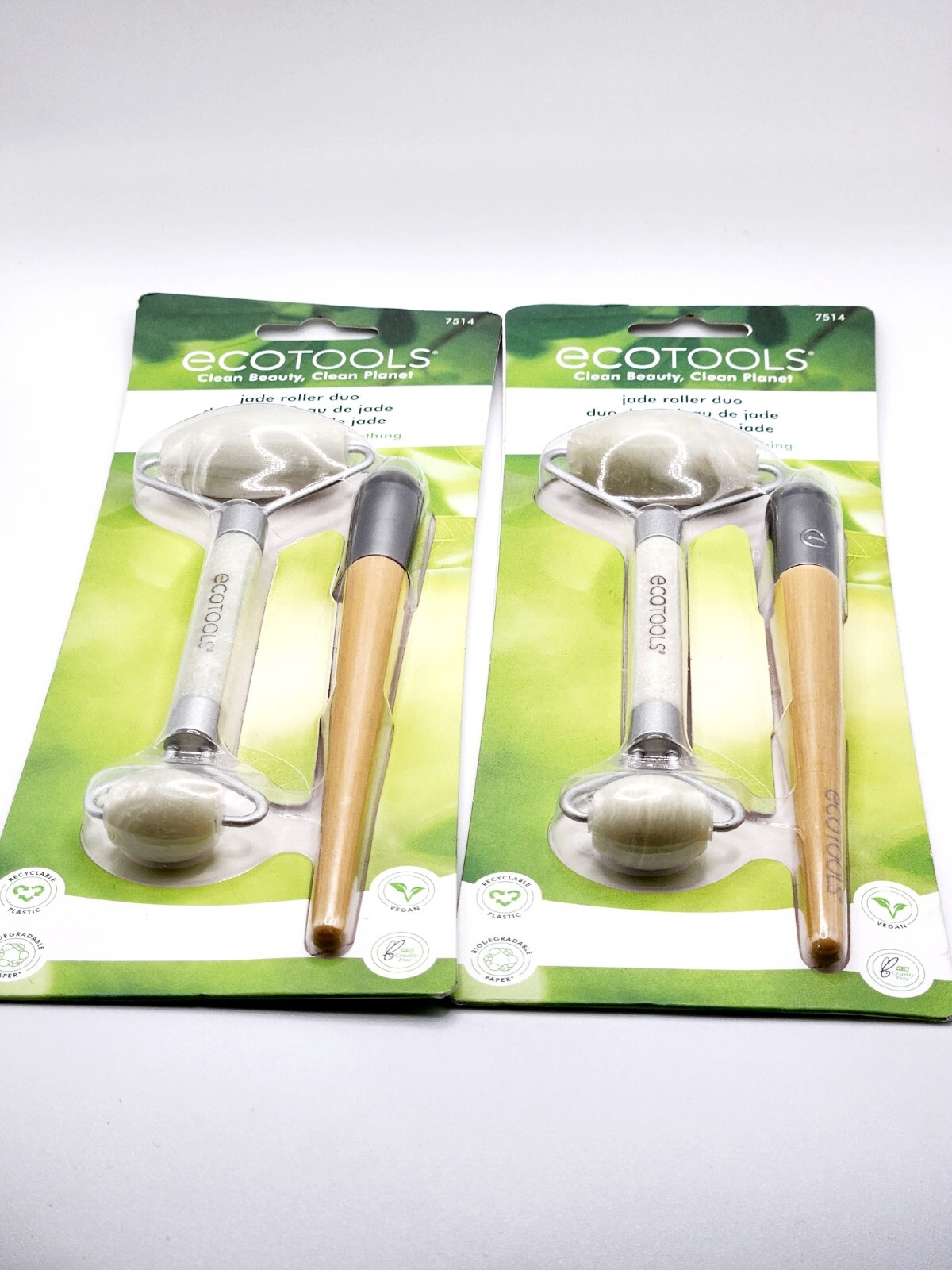 2x Ecotools Jade Roller Duo ~ Face & Eye Roller Duo~#7514
