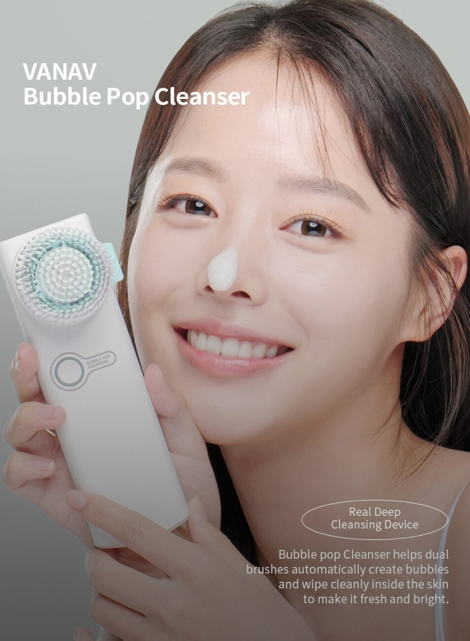 VANAV BUBBLE POP CLEANSER Deep Cleansing Device K Beauty