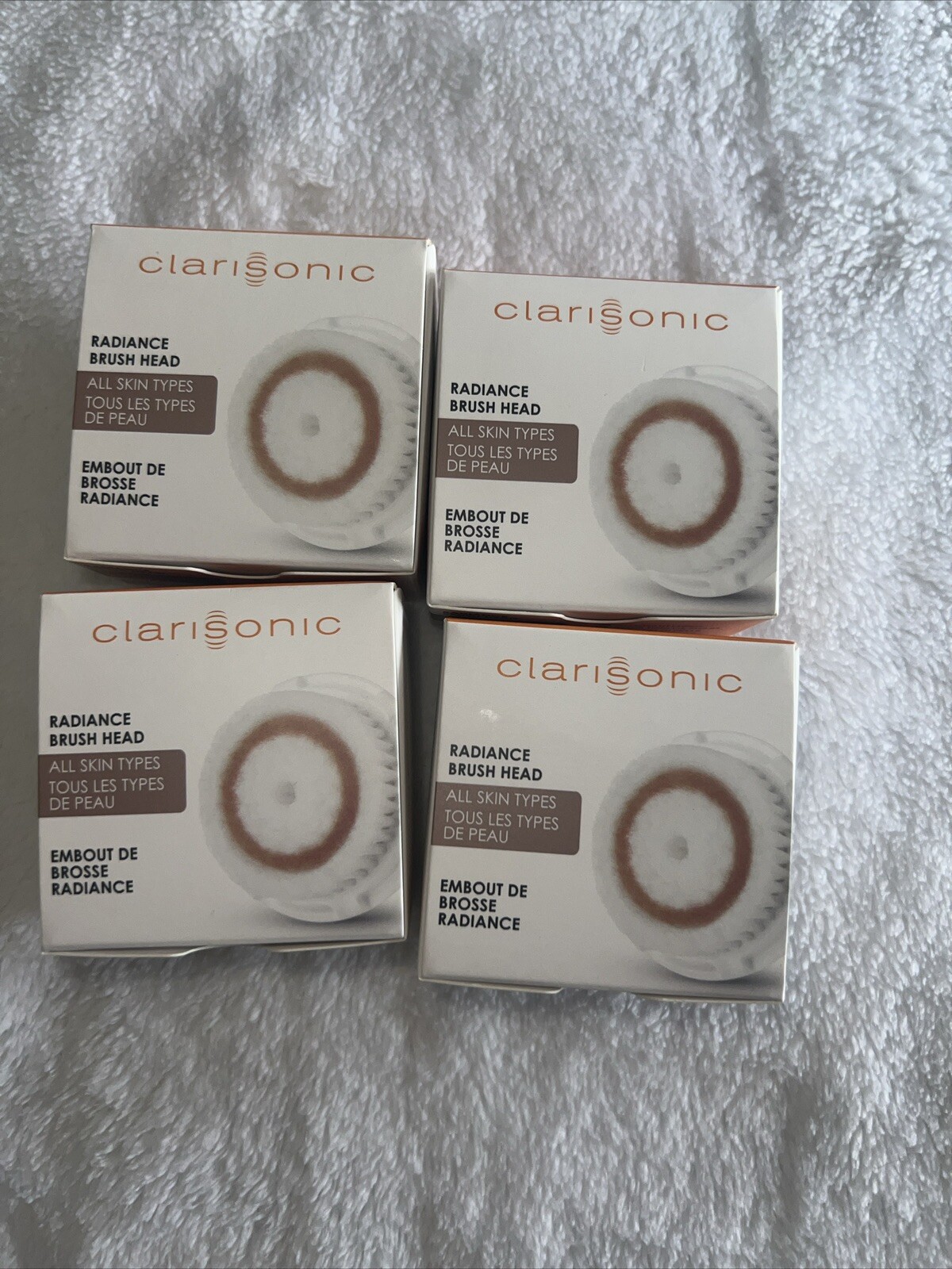 4 Pack Clarisonic RADIANCE Replacement Brush Heads Mia2 Aria Plus Smart Profile