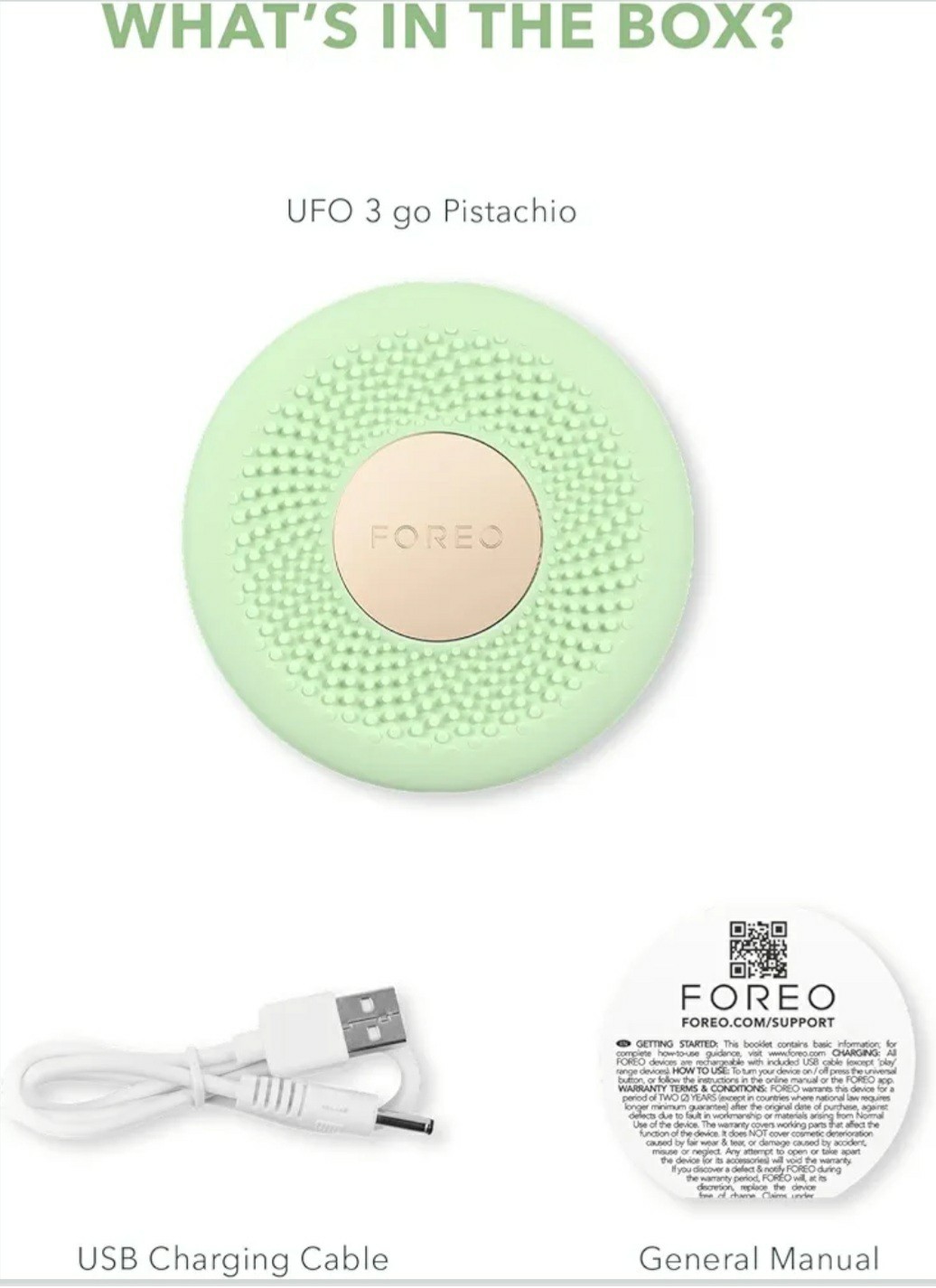 *NEW-FACTORYSEALED* Authentic FOREO UFO 3 go (Pistachio) US Release