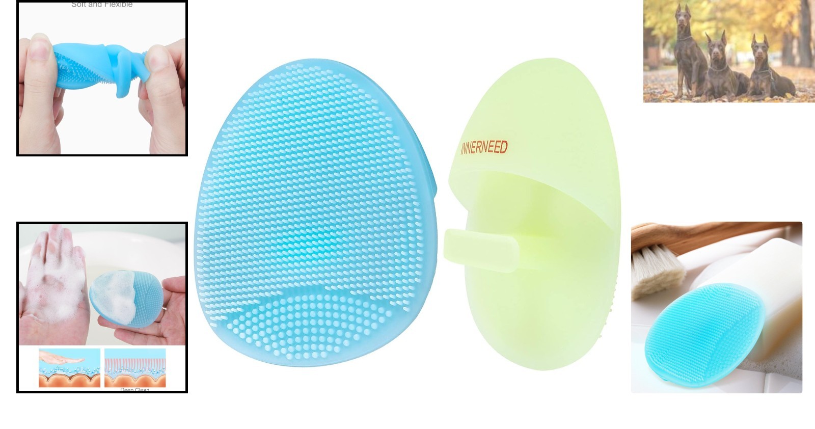 Soft Silicone Facial Cleansing Brush Pack of 2 – Gentle Exfoliation for All S…