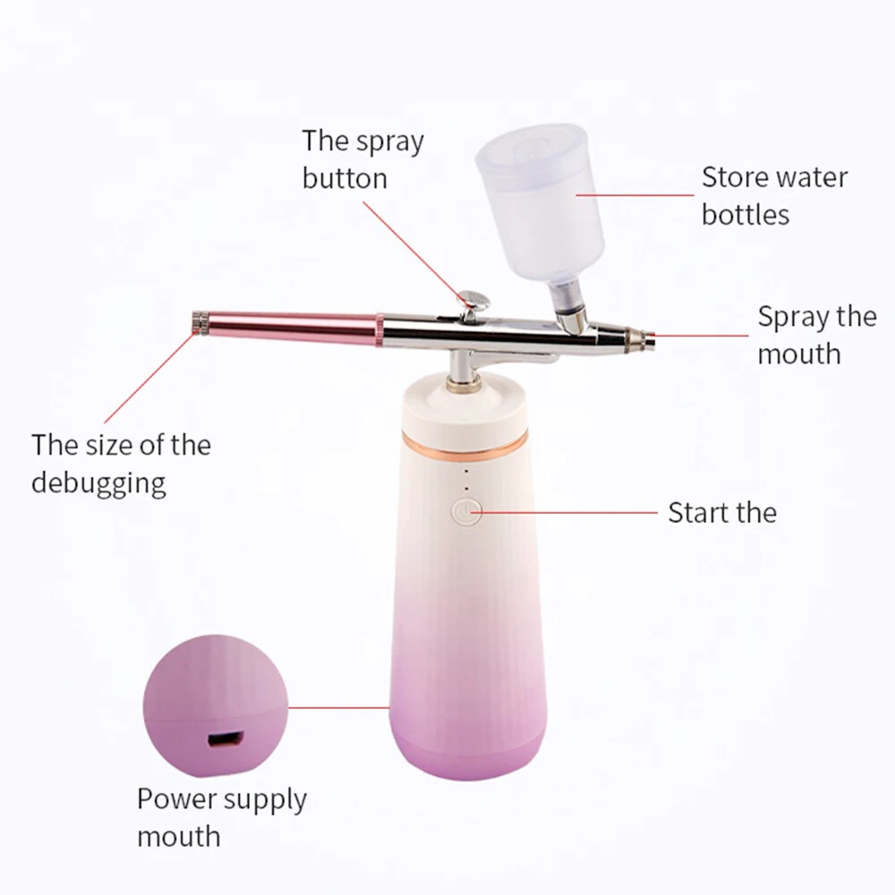 High Pressure Nano Facial Oxygen Steamer Fine Mist Deep Moisturizing Handlepiece