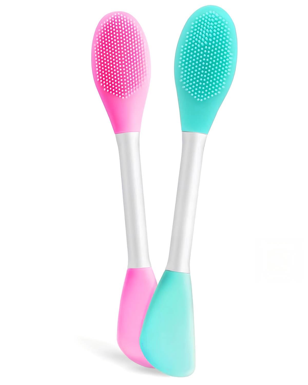 Face Scrubber,2 PCS Silicone Brush,Facial One Size, Multicolored