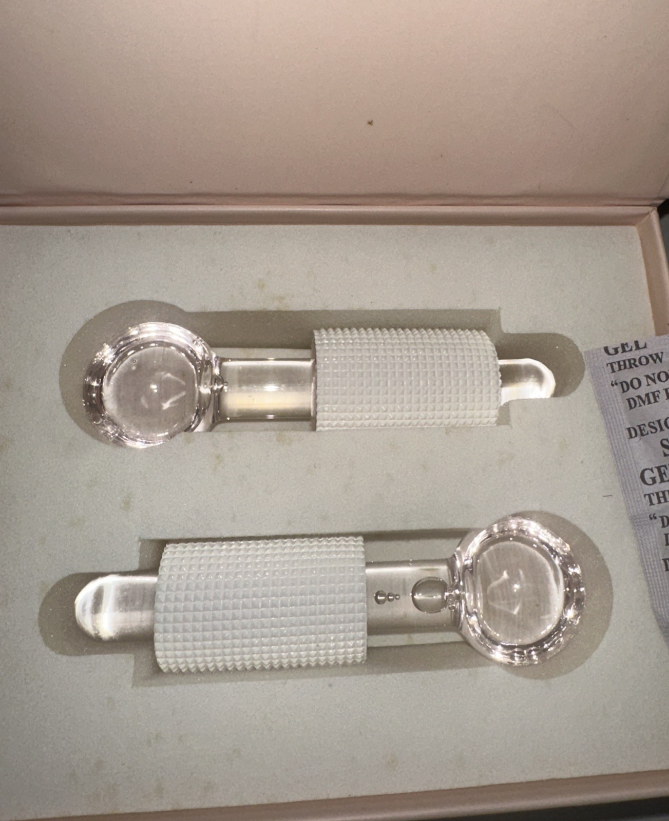 Monat Glass Refreshing Facial globes 2 Piece Not Used Box And Packaging Old