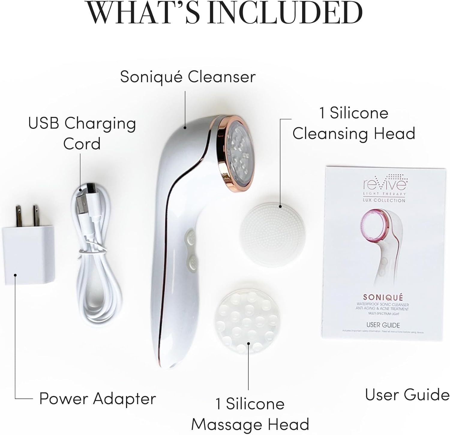 Facial Cleansing Brush Sonic Red Light Therapy Face Clean Tool