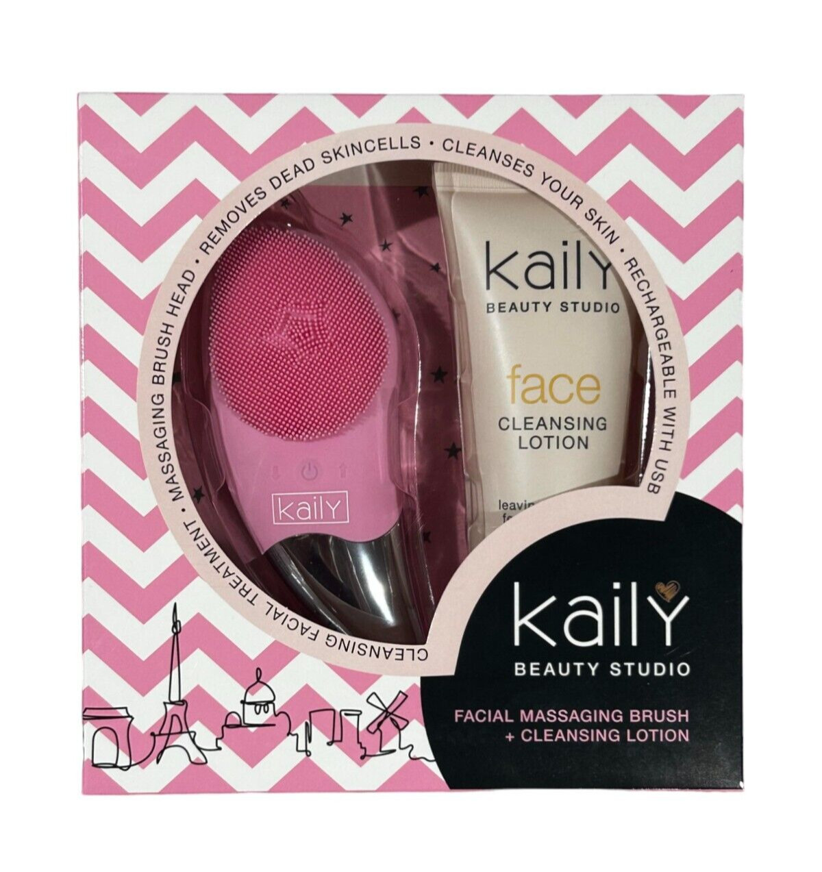 Kaily Keauty Studio Facial Massaging Brush & Cleansing Lotion