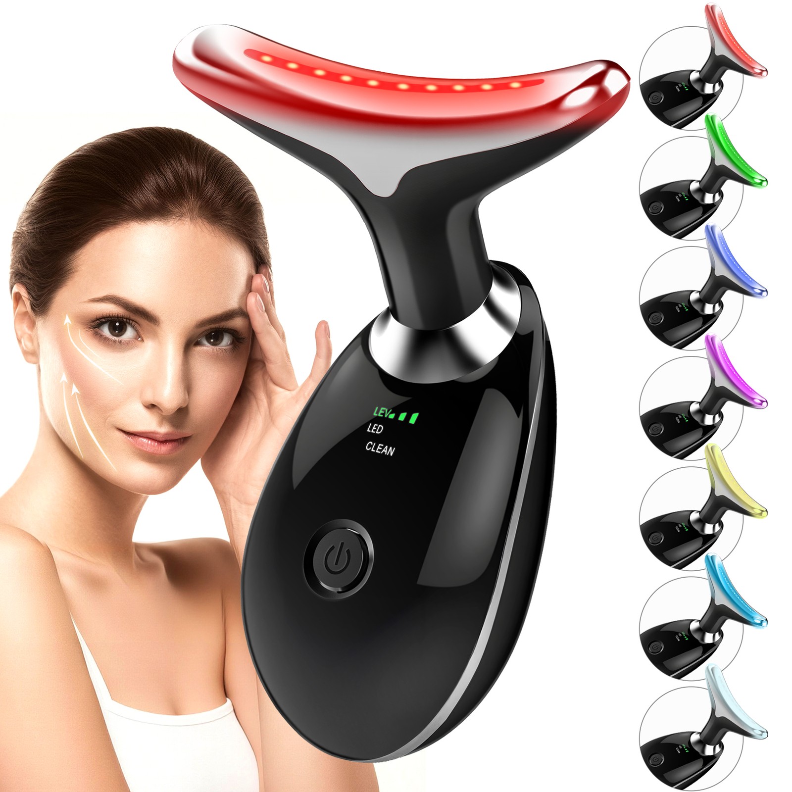 7 in One Red Light Therapy Anti Aging Face Massager Electric Face Lift Device