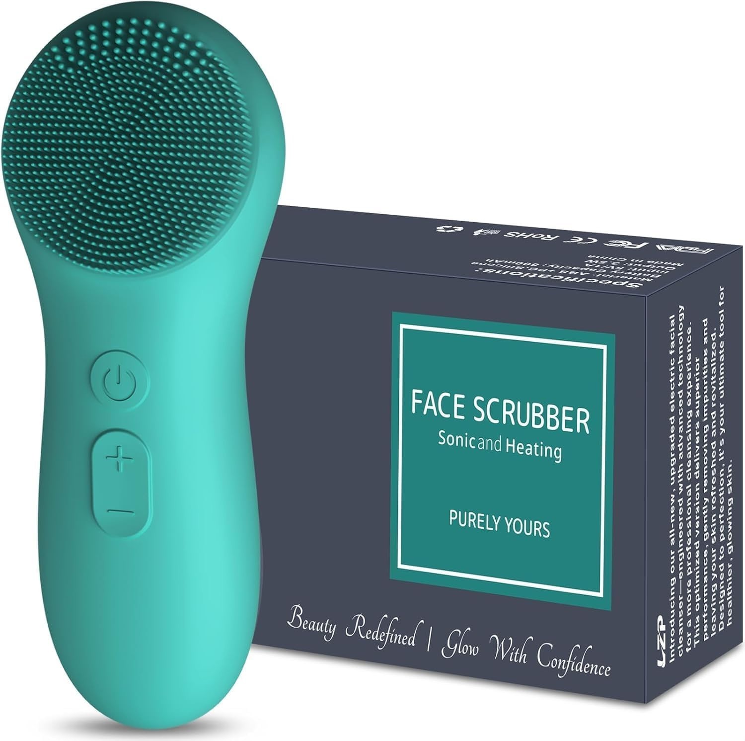 Smart Water-Resistant Silicone Facial Cleansing Brush with 6-Speed Vibration
