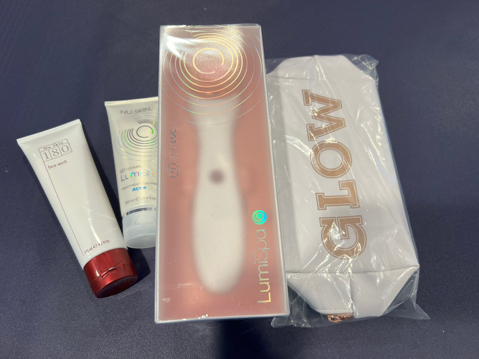 Nu Skin LUMISPA iO,Rose Gold w/Normal/Combo Cleanser Authentic + Free Gift 🎁