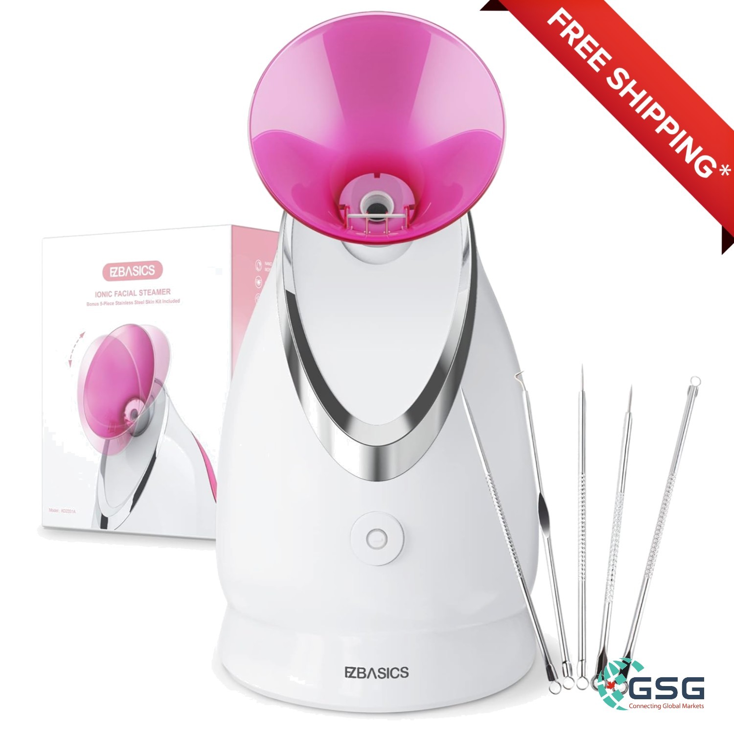 IONIC FACE STEAMER WITH SKIN KIT – UPGRADED MOISTURIZING FACIAL SAUNA