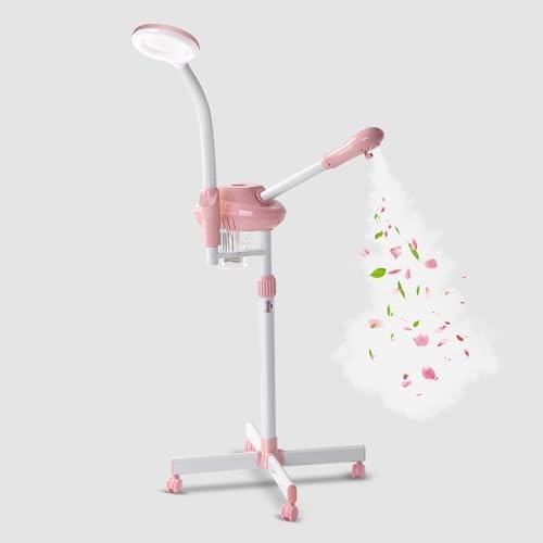 Facial Steamer Professional, Facial Steamer with Magnifying Lamp for Esthetician