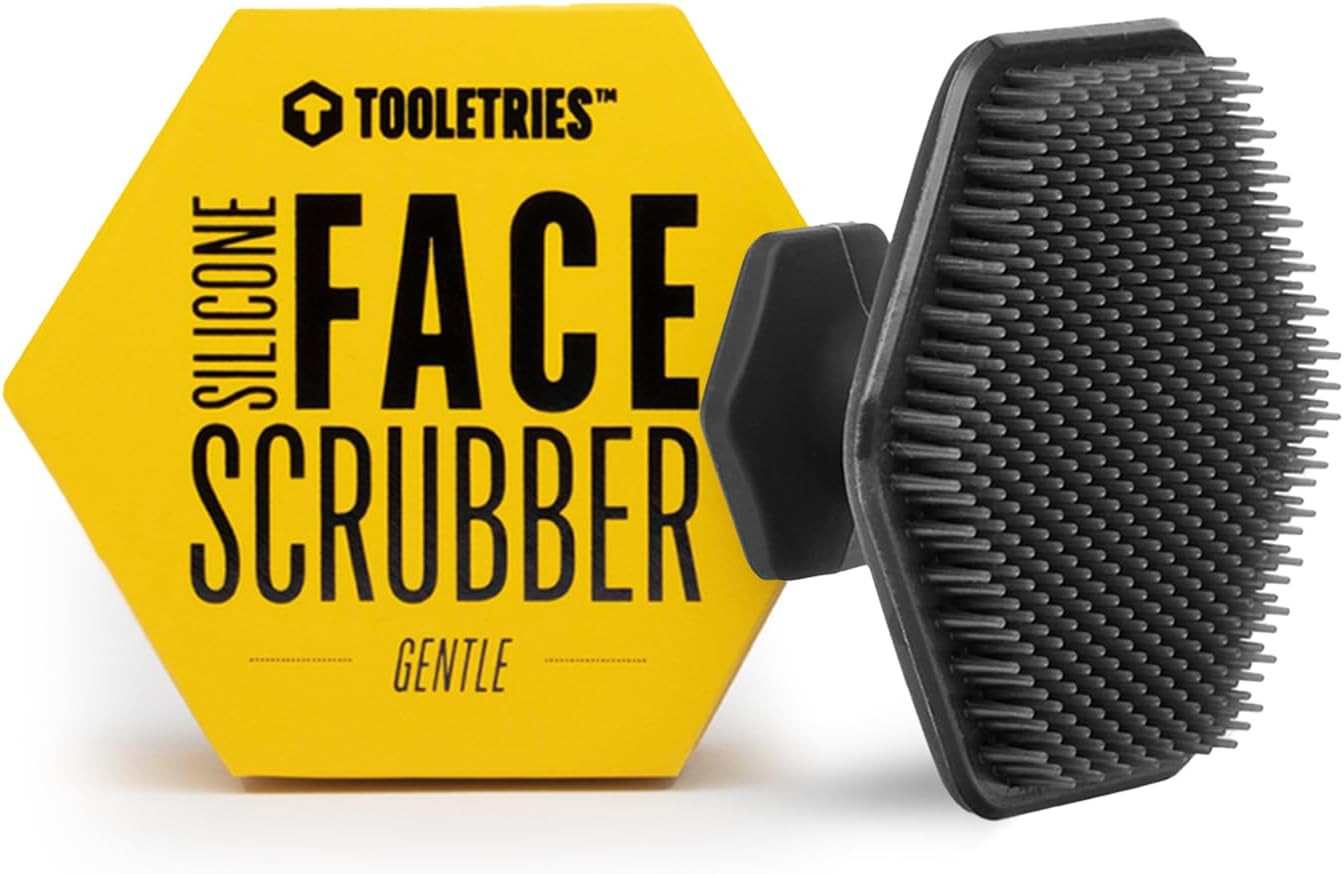 Men’S Face Scrubber – Premium Silicone Facial Cleansing Brush, Gentle Exfoliator