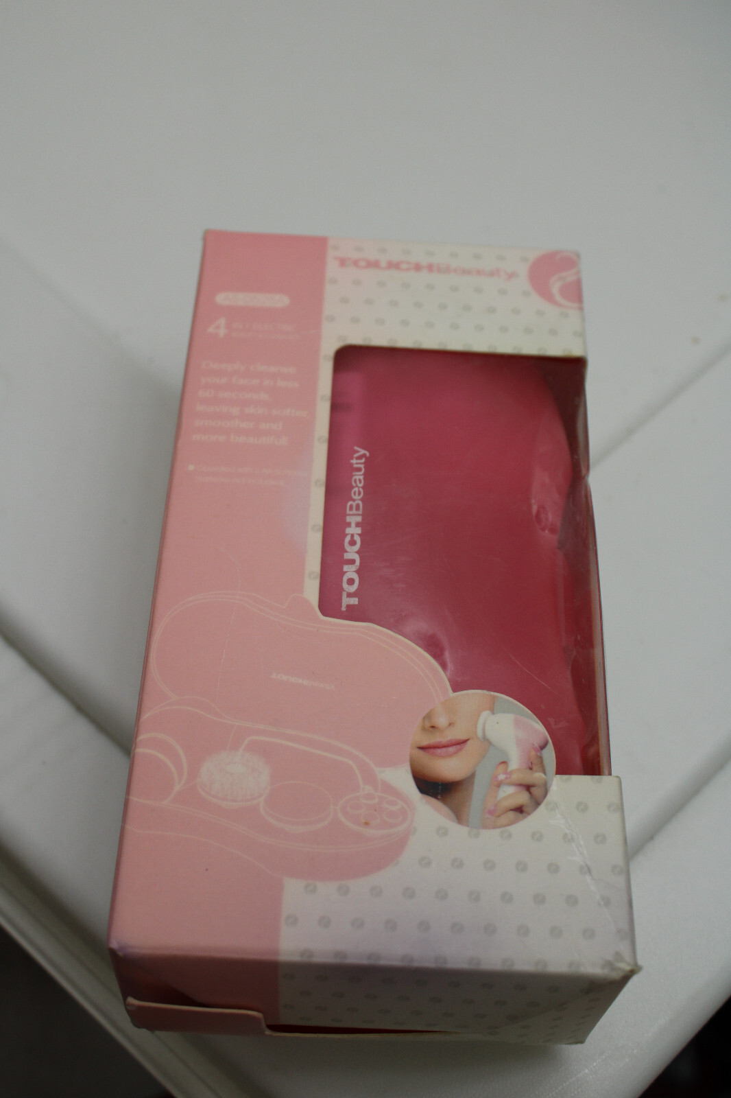 Women’s Touch Beauty Pink Facial Cleanse Electric Brush Set Open Box