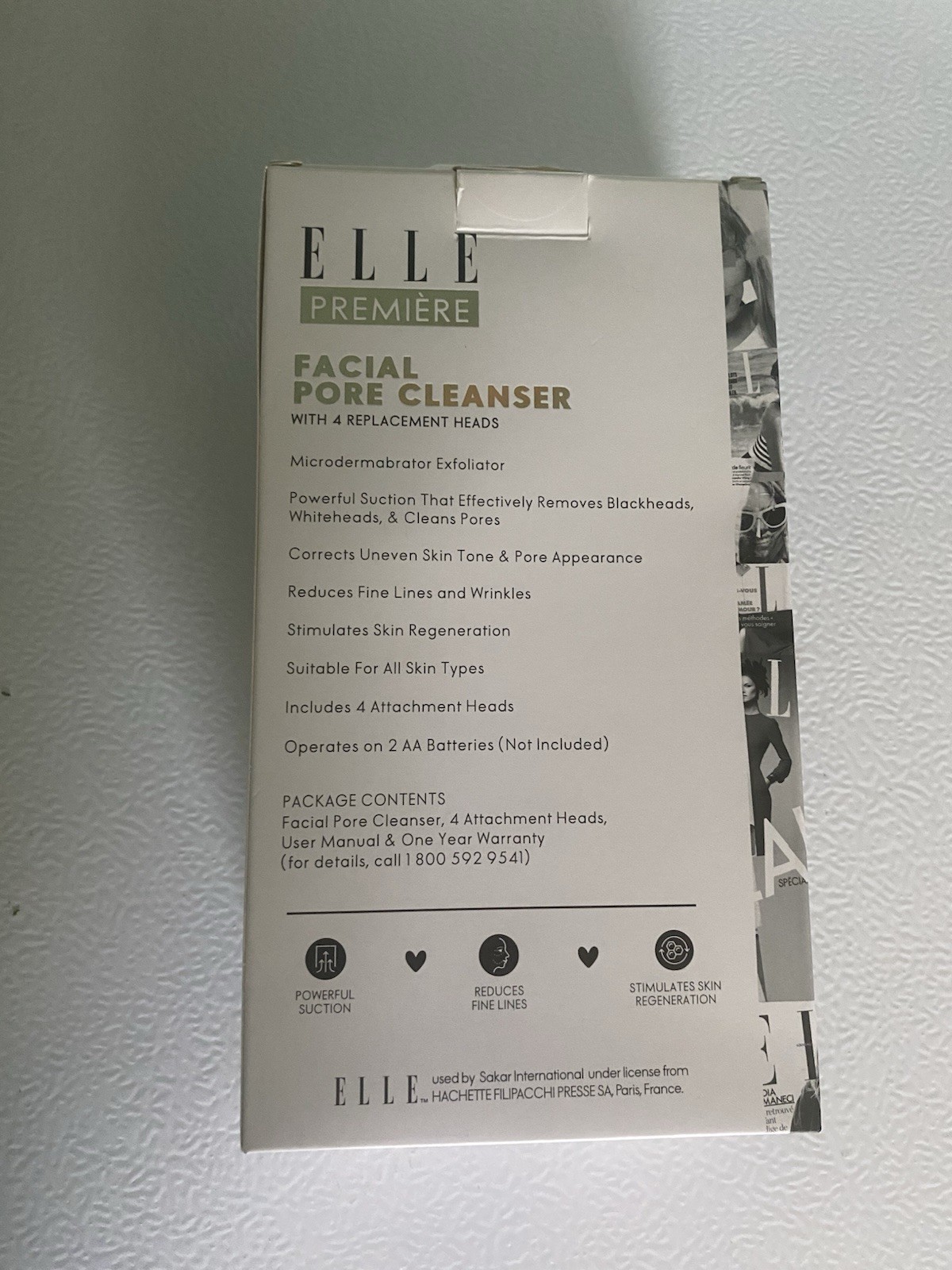 ELLE PREMIÈRE Facial Pore Cleanser Green Powerful Suction 4 Replacement Heads