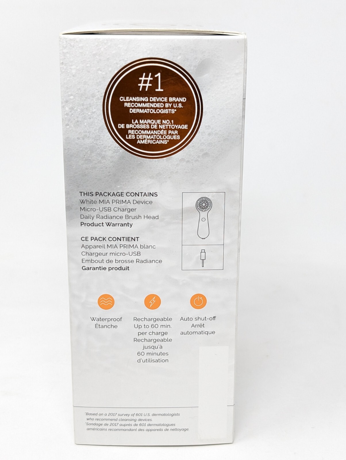Clarisonic Mia Prima Sonic Facial Cleansing Brush – White NIB FACTORY SEALED