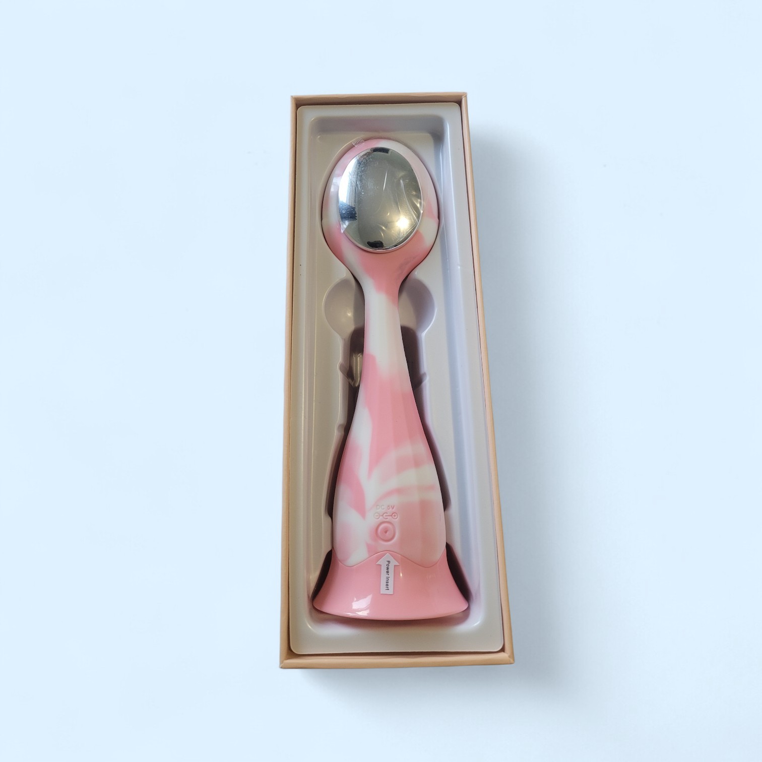 Blushly Silicone Facial Brush Pink Heated Facial Cleansing