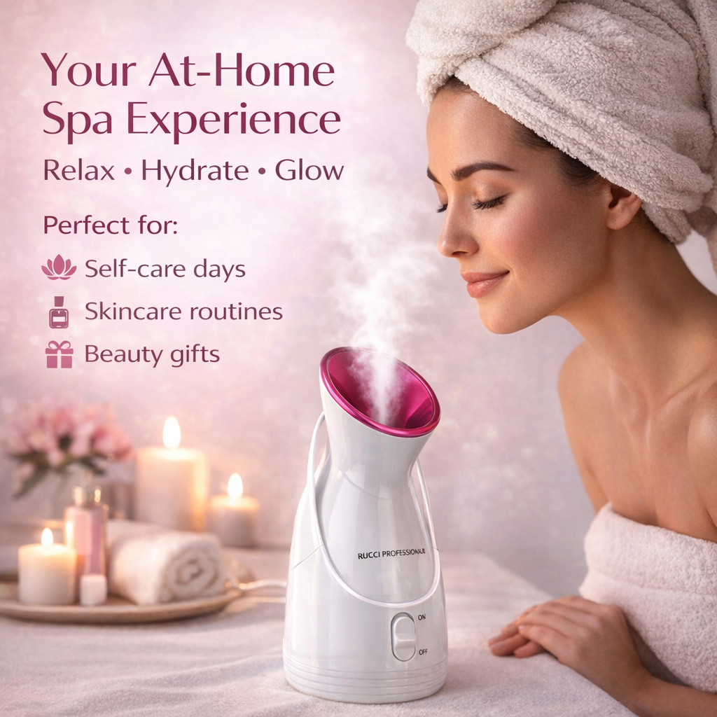 RUCCI PROFESSIONAL® Home Spa Facial Steamer Set – 12 Piece Kit