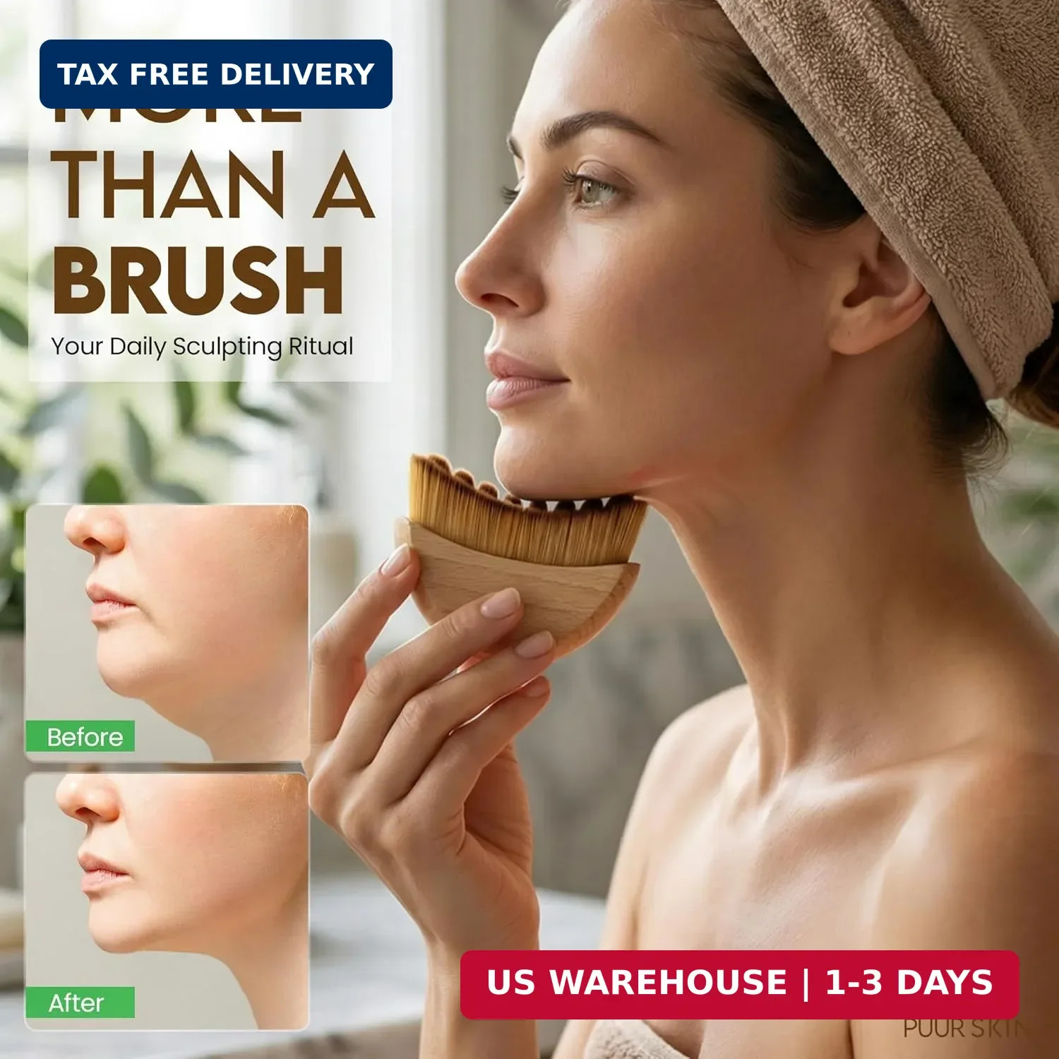 Premium Lymphatic Contour Face Brush for Sculpting – Lymphatic Drainage Massager