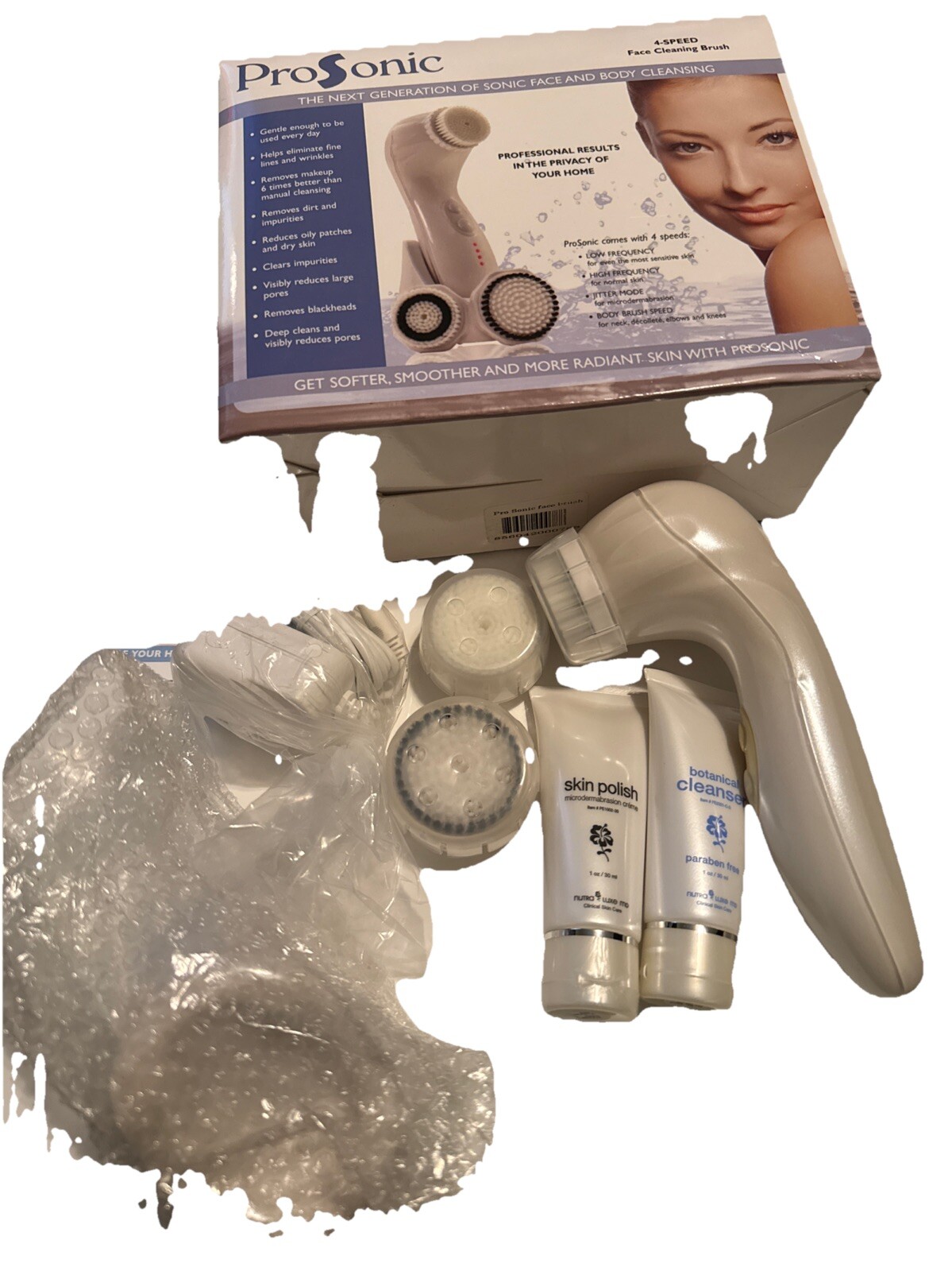 Prosonic Face & Body Skin Cleansing Brush With Multiple Brush Size 4 Speed