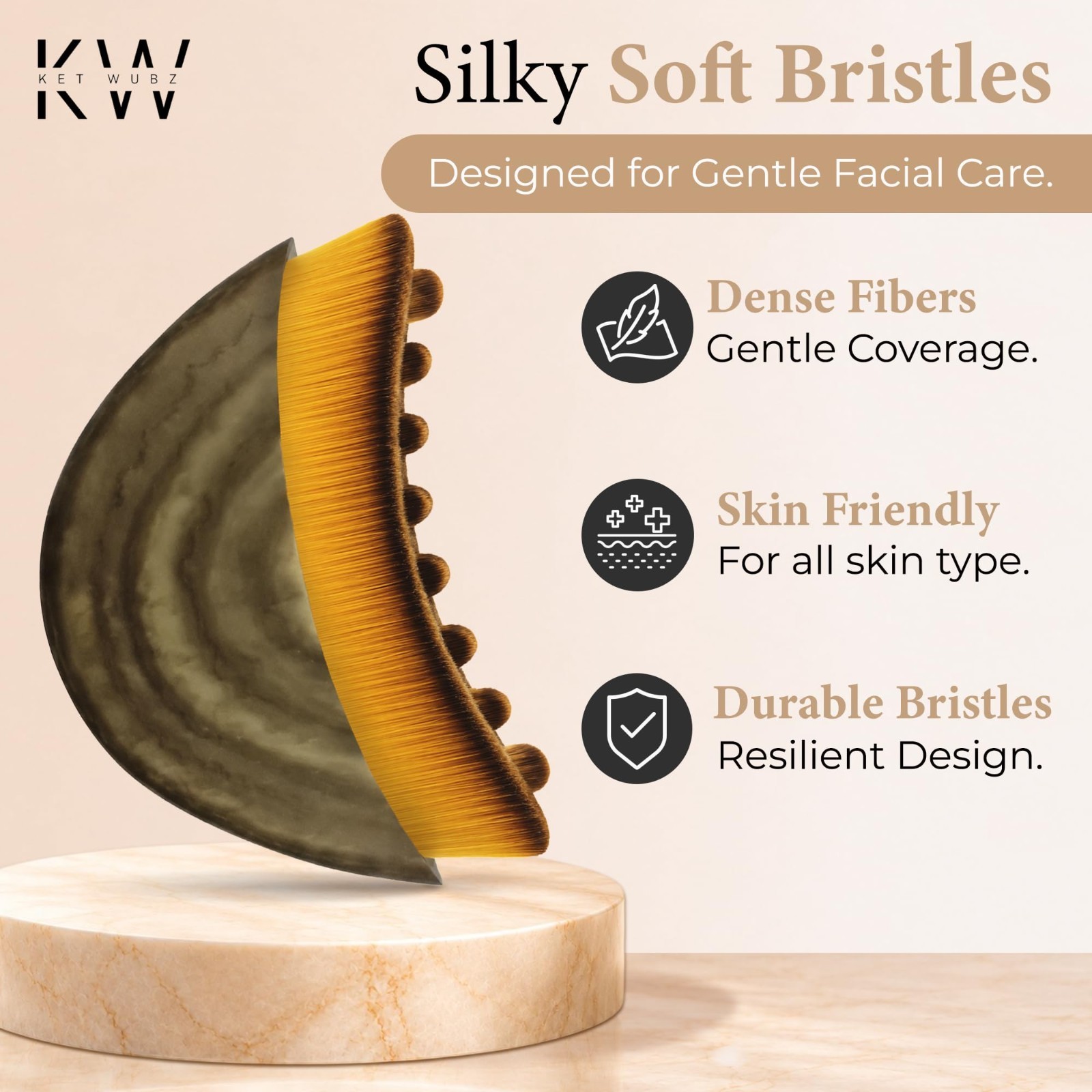 Lymphatic Drainage Facial Brush – Sculpting & Depuffing Tool for Dry Massage