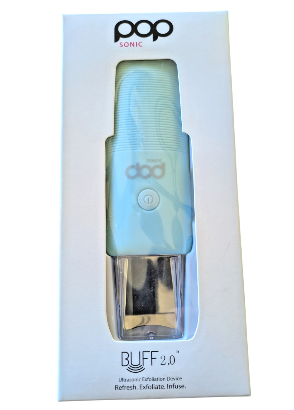 Pop Sonic Buff 2.0 Ultrasonic Exfoliation Device Refresh Exfoliate & Infuse NEW
