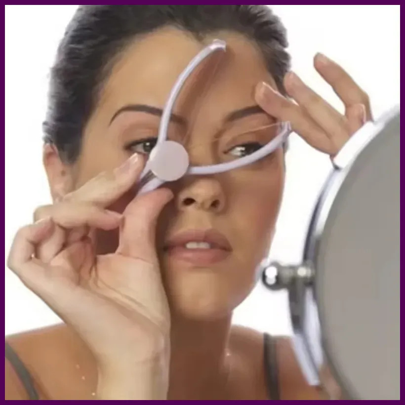 Women Mini Facial Hair Remover Spring Threading Epilator Face Defeatherer