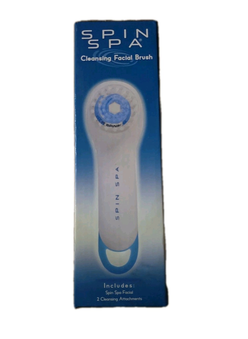 Spin Spa Cleansing Facial Brush with 2 Cleansing Attachments New In Box Sealed